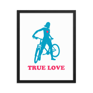 True Love (Bike Love) Framed poster by Keira Dooley